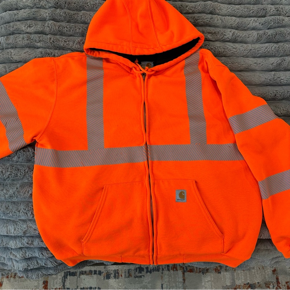 Carhartt hi-vis zip up sweatshirt